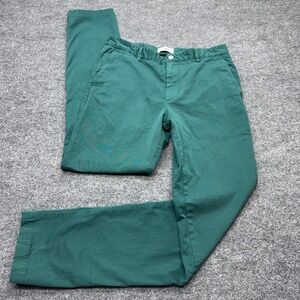 Spoke Build B Heroes Green Chino Pants Mens Waist 32 Portugal Cotton Stretch